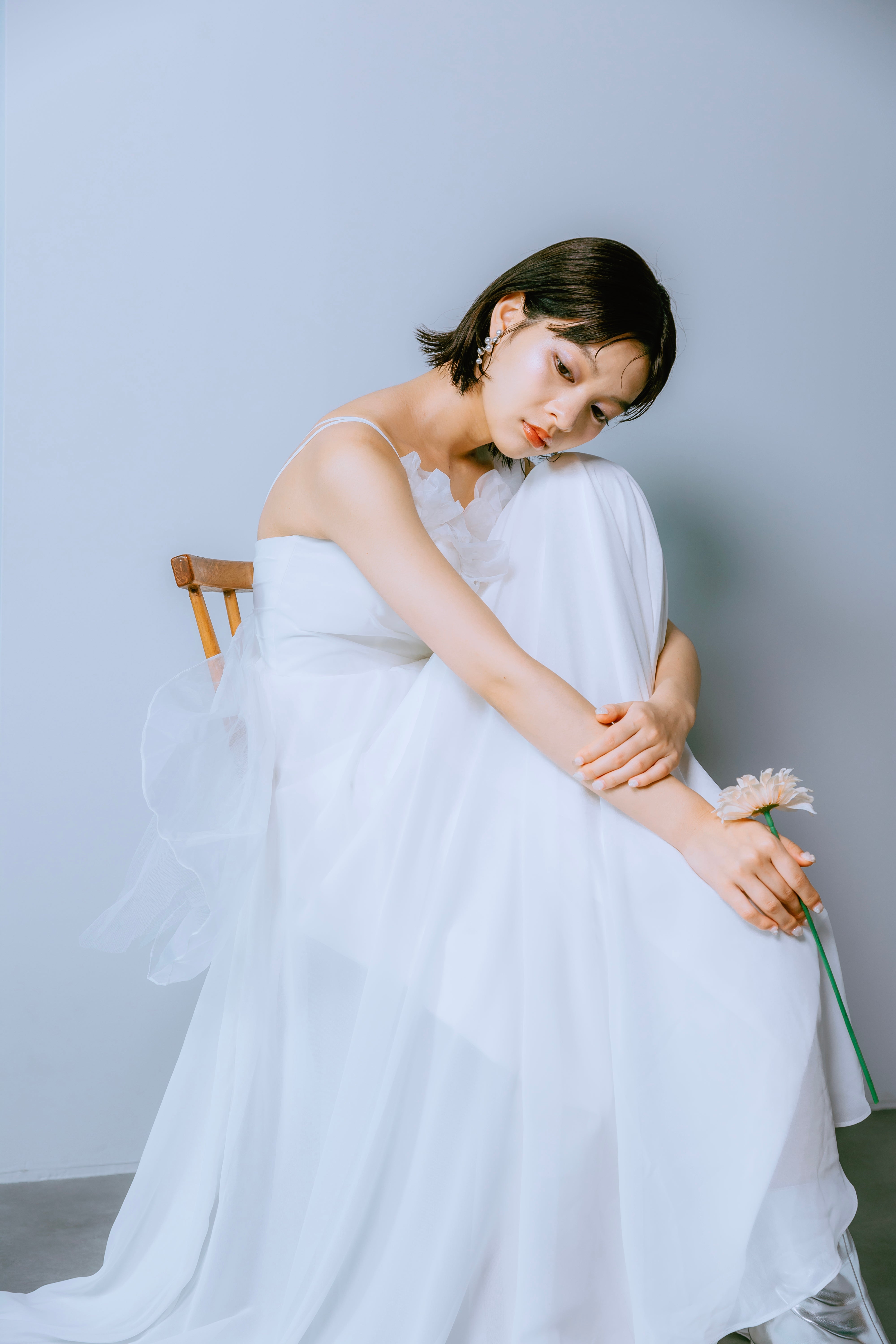 back frill dress