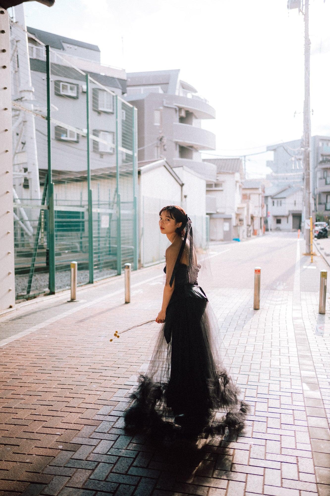 peplum bustier dress(Black)