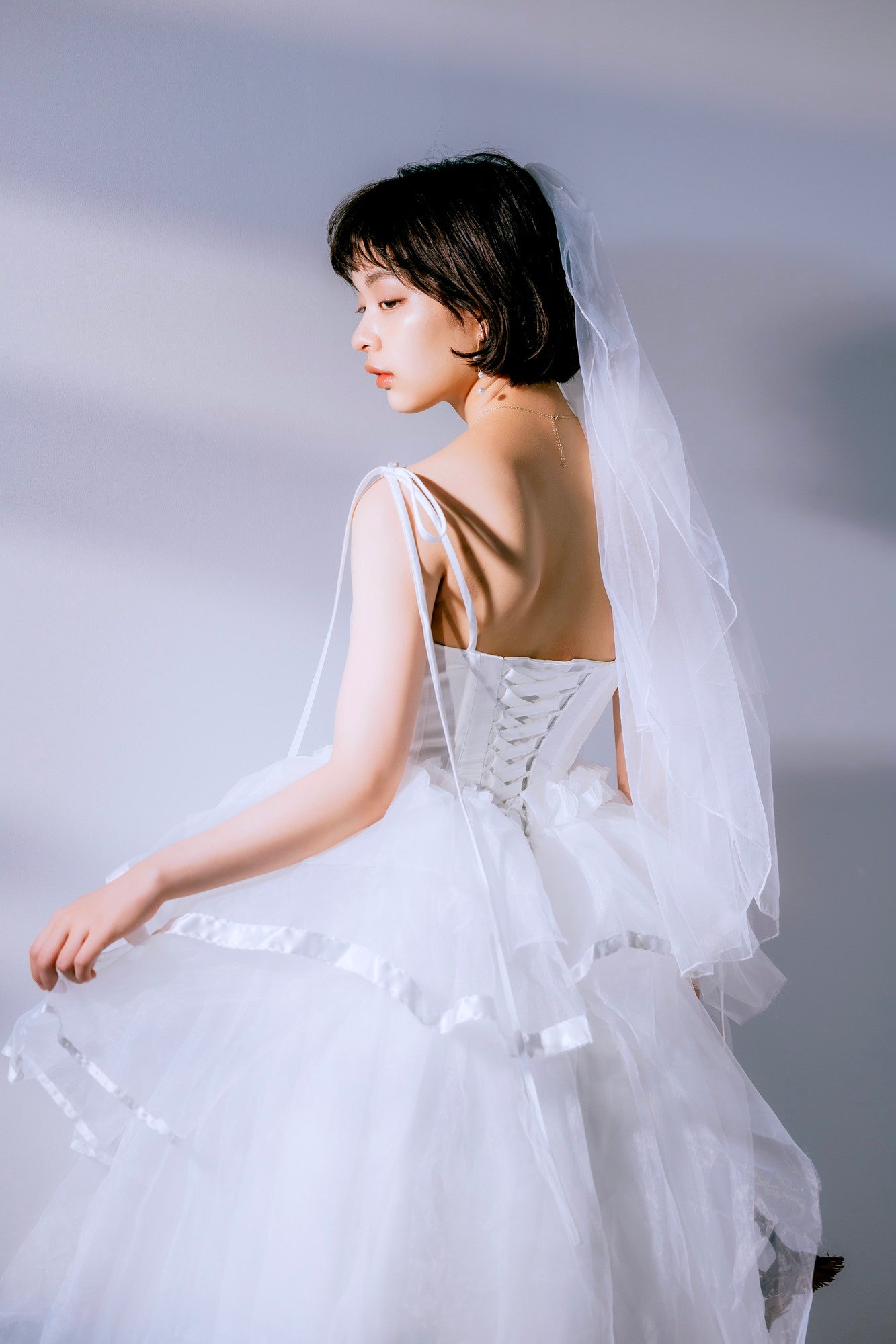 sheer volume bone dress