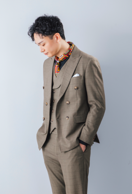 camel check 3-piece tuxedo