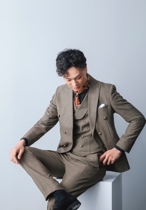 camel check 3-piece tuxedo