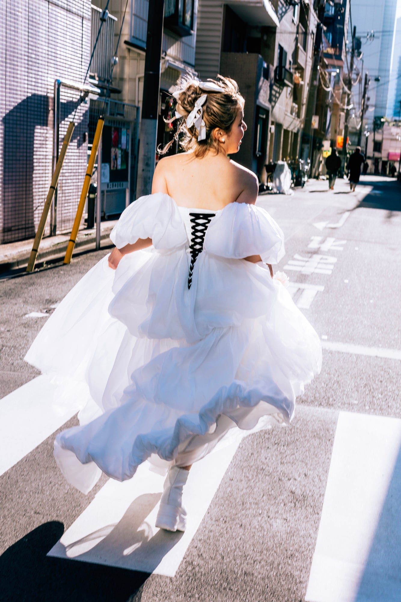 balloon layered dress