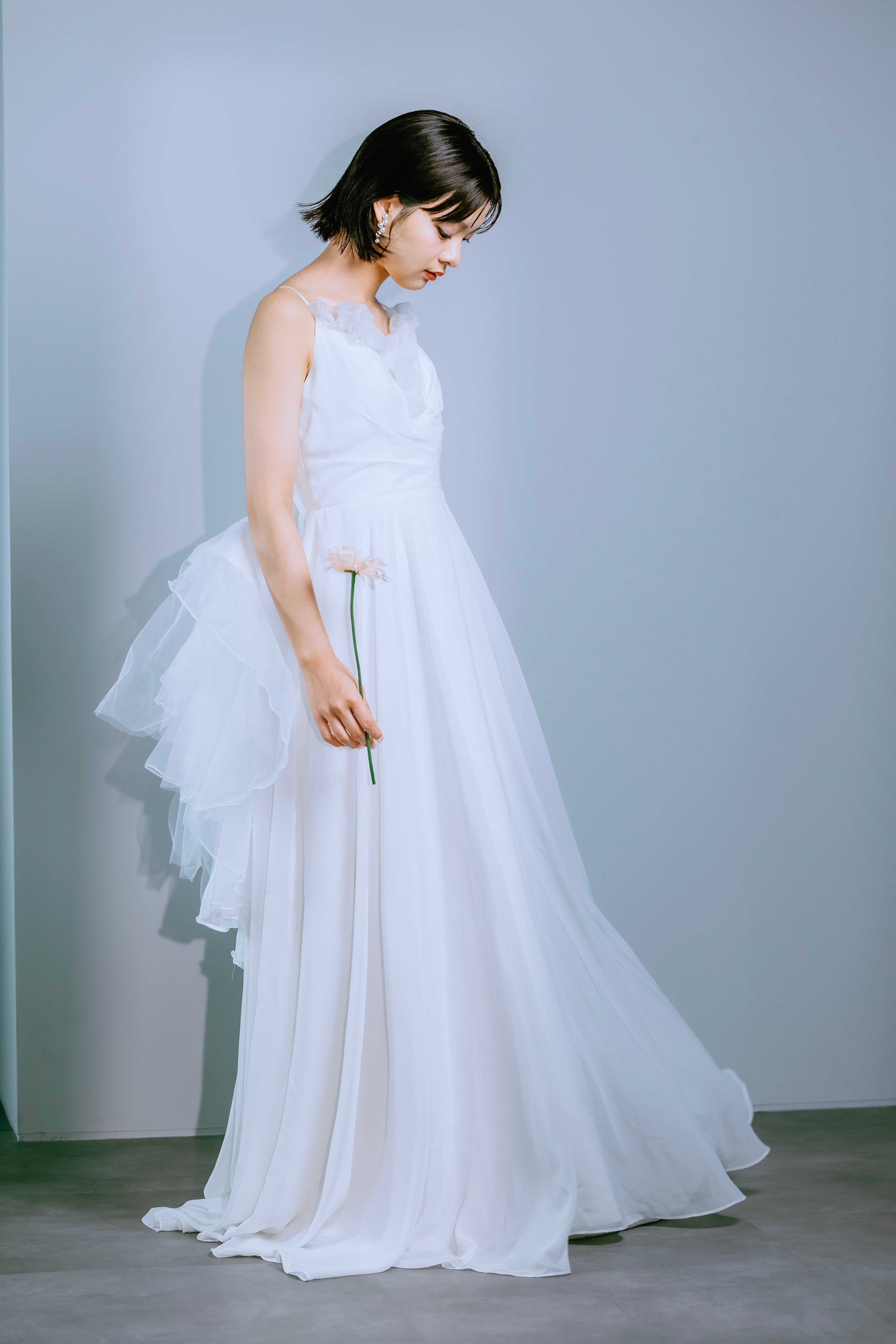 back frill dress