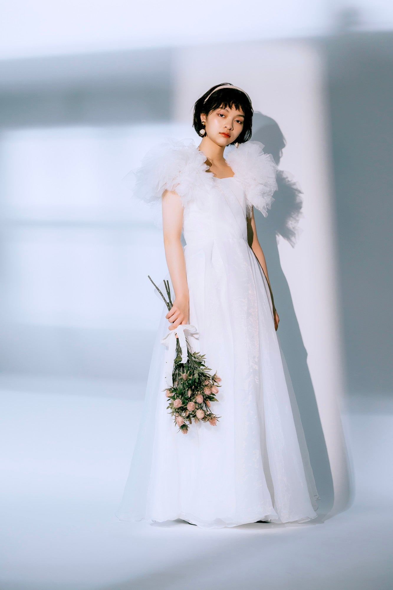 ruffled sleeves dress