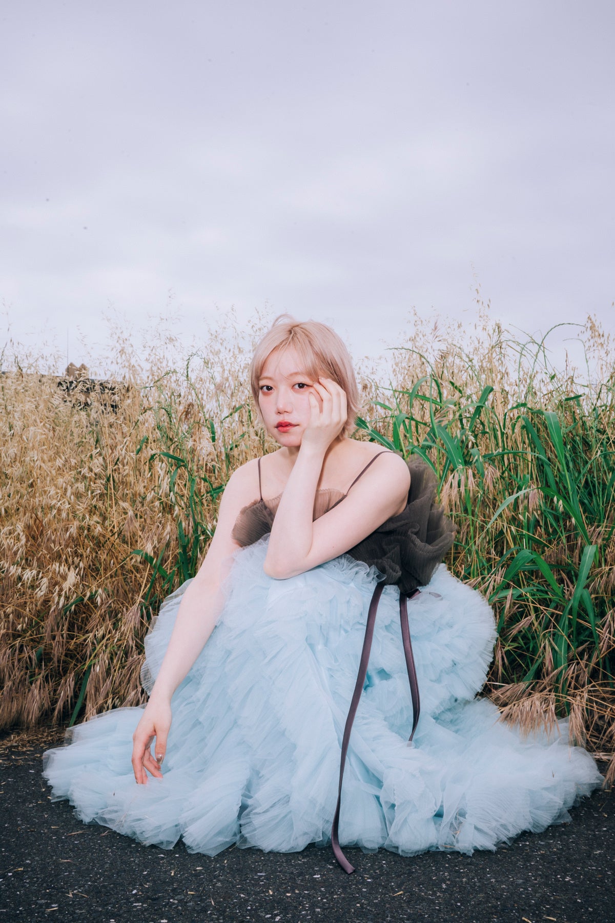 duo tulle dress(Choco Mint)
