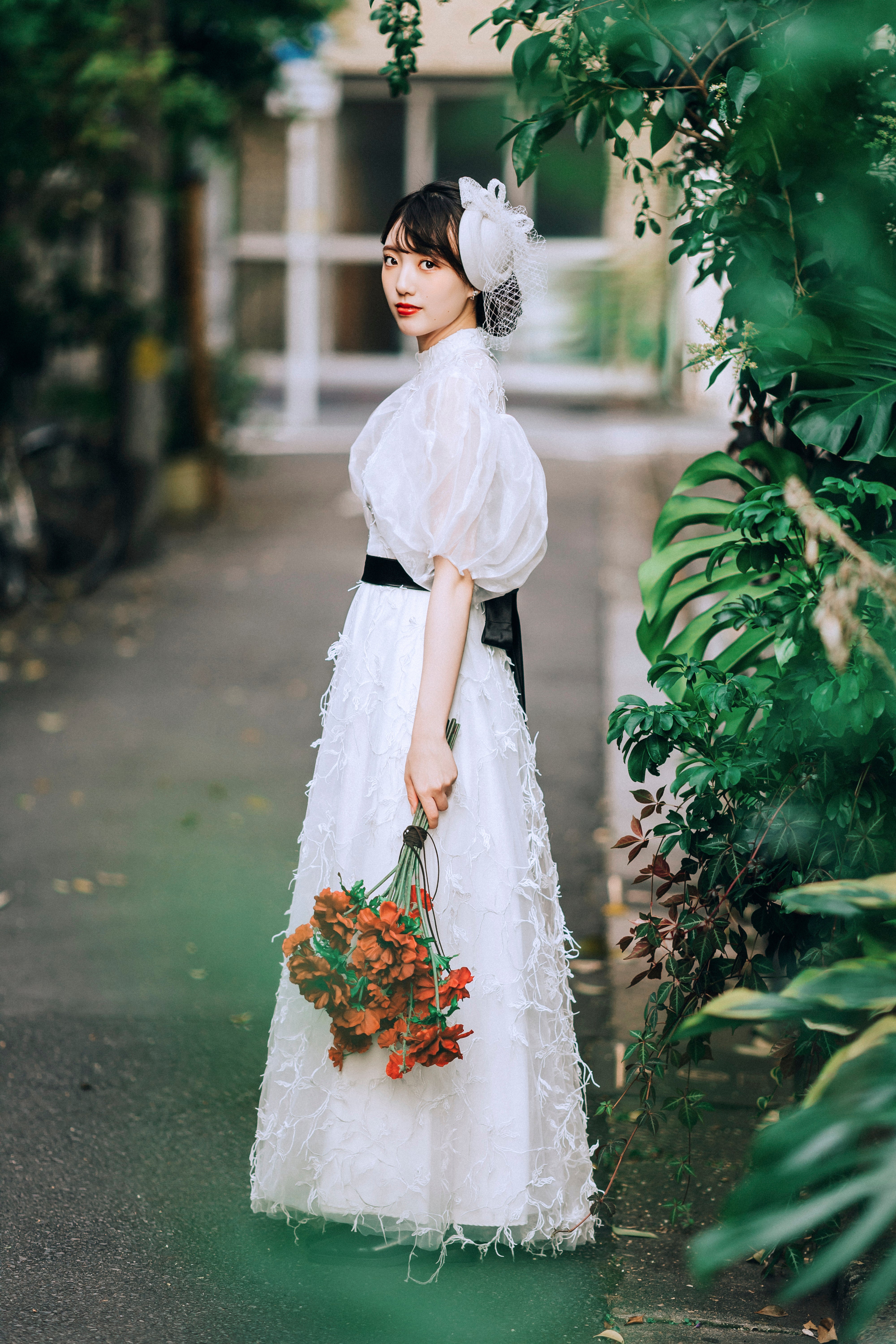 stand collar off shoulder dress