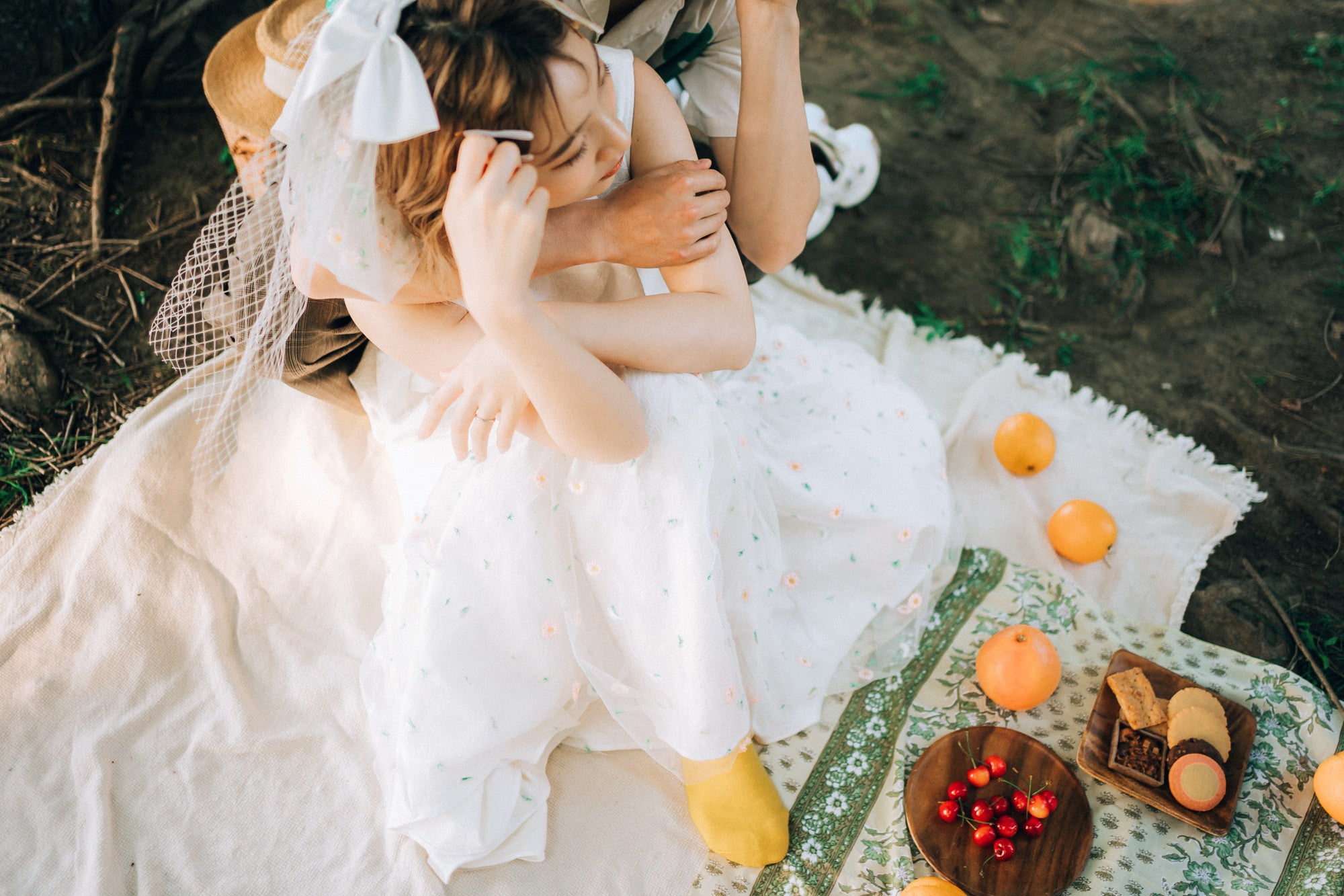 flower tulle one-piece