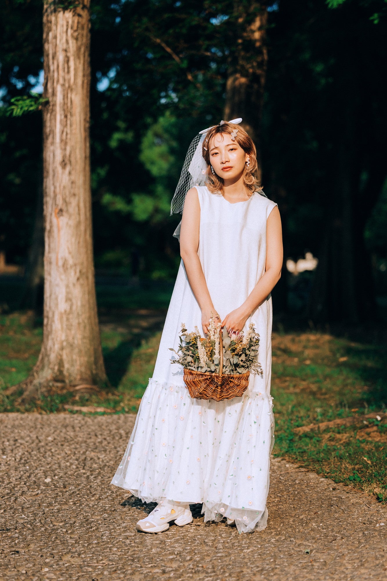 flower tulle one-piece
