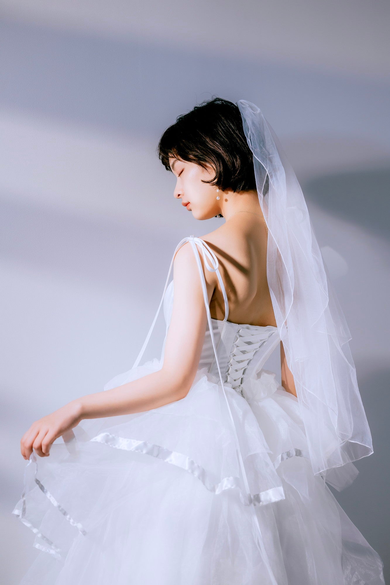 sheer volume bone dress