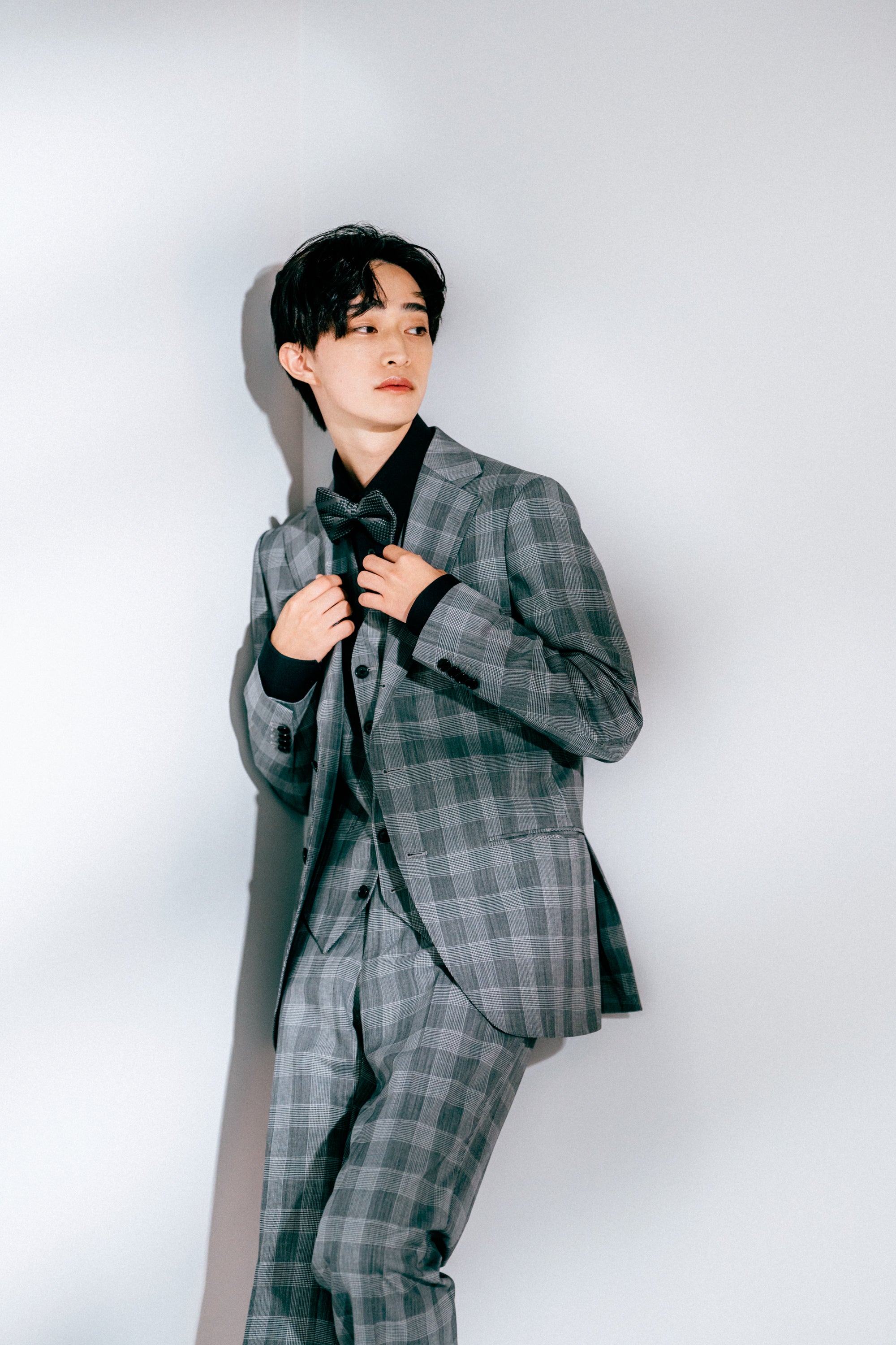 glen check 3-piece tuxedo