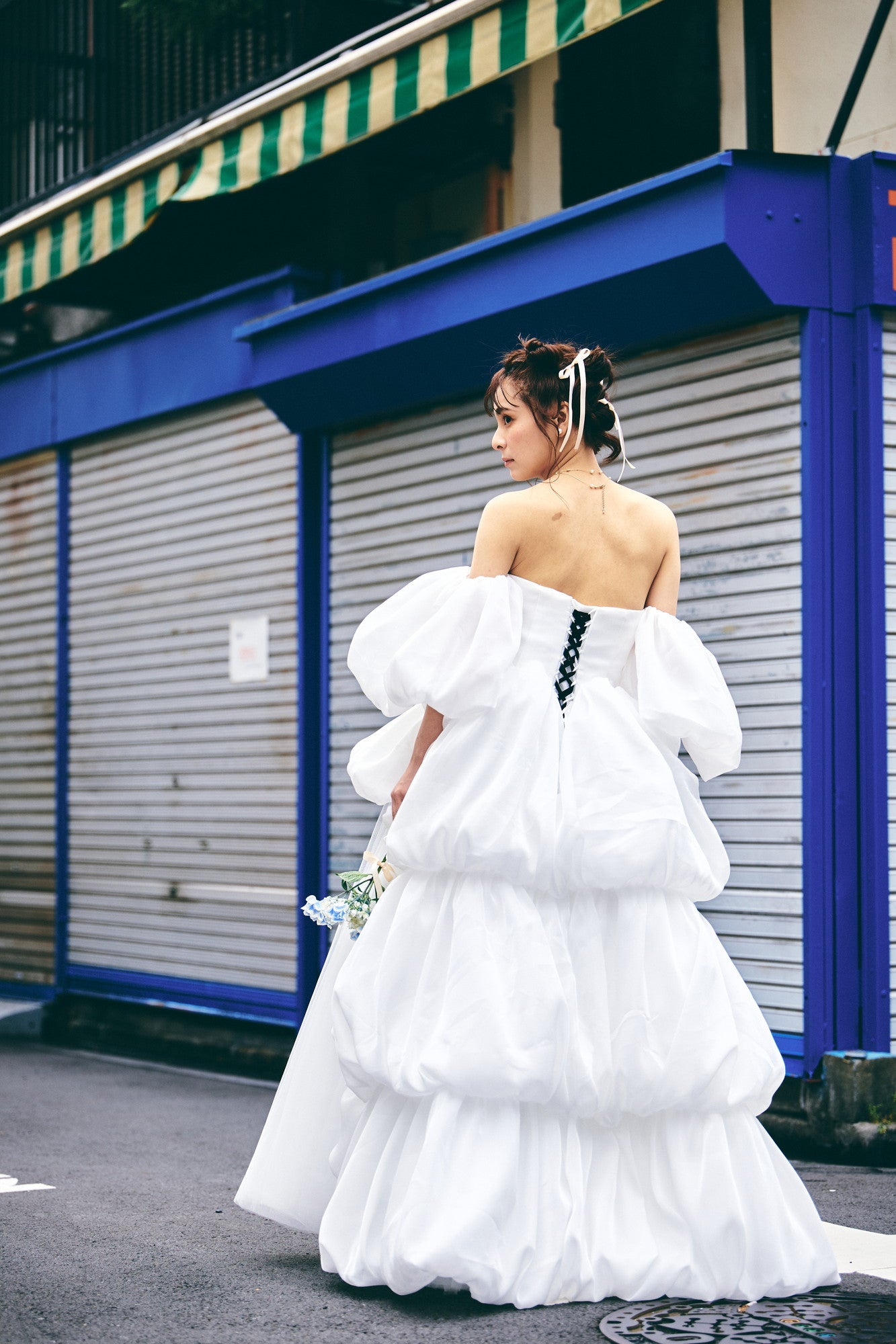 balloon layered dress