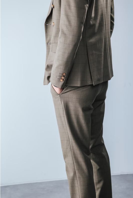 camel check 3-piece tuxedo