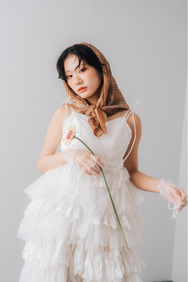 tiered tulle dress