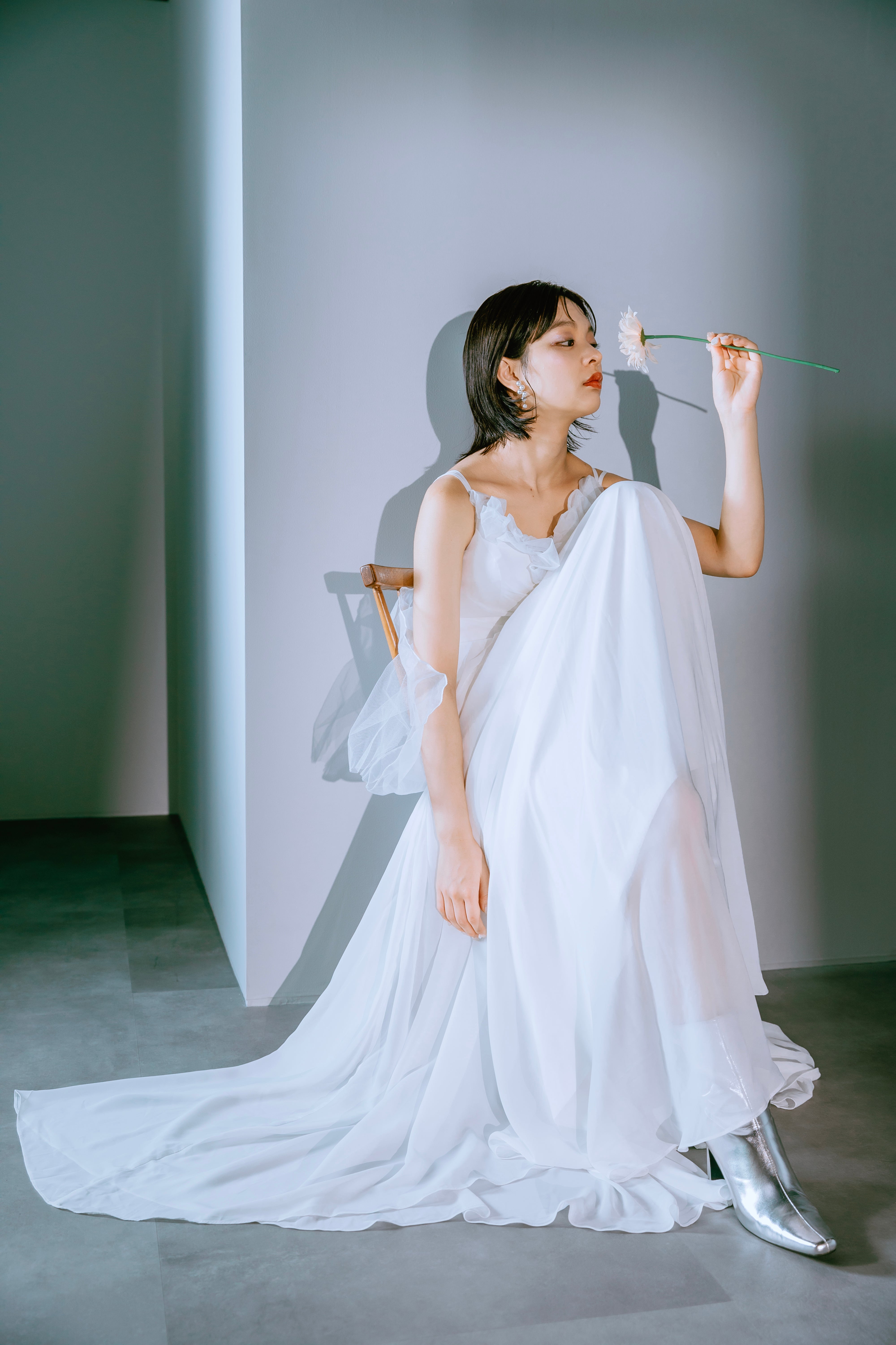 back frill dress