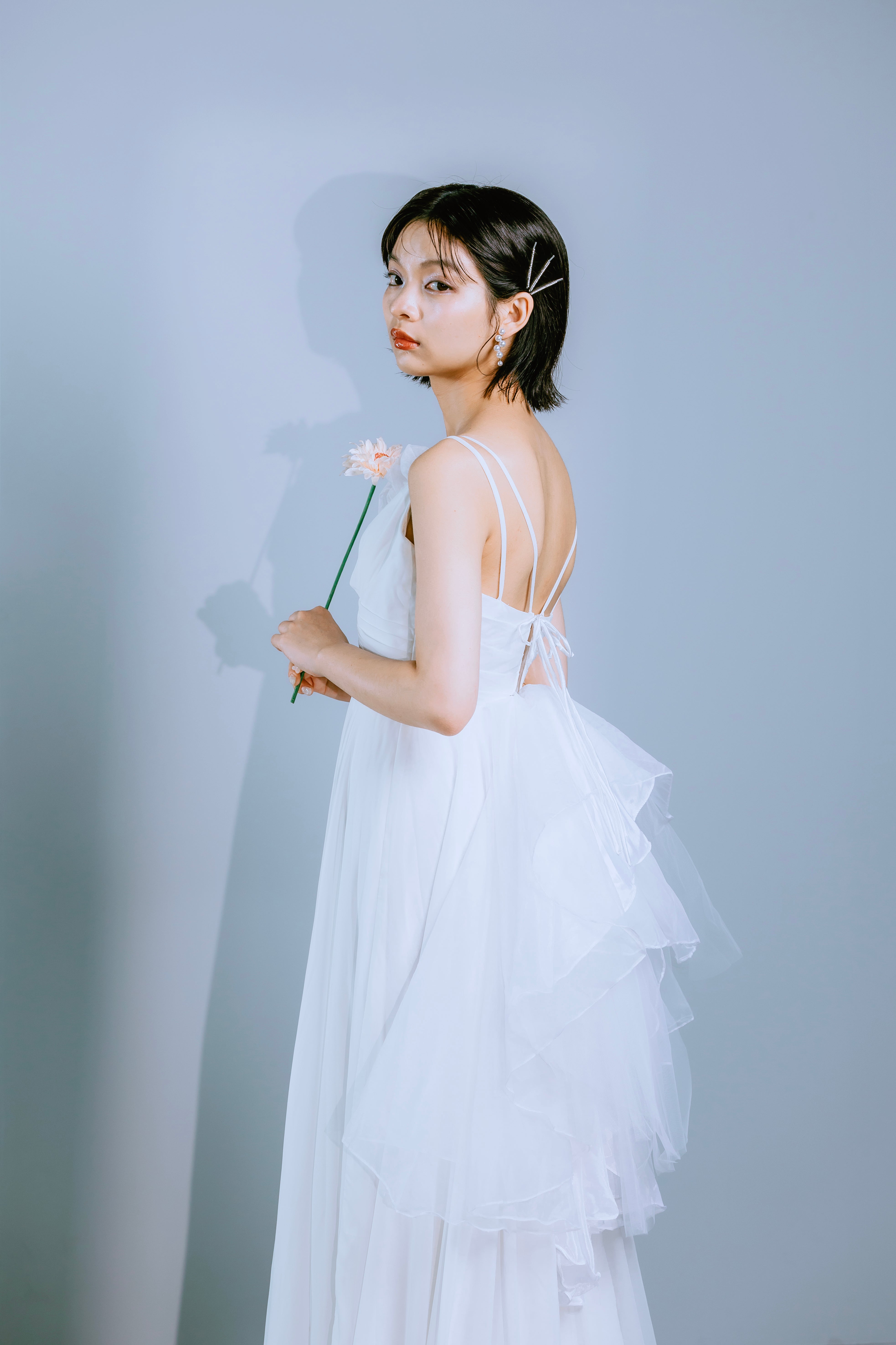 back frill dress
