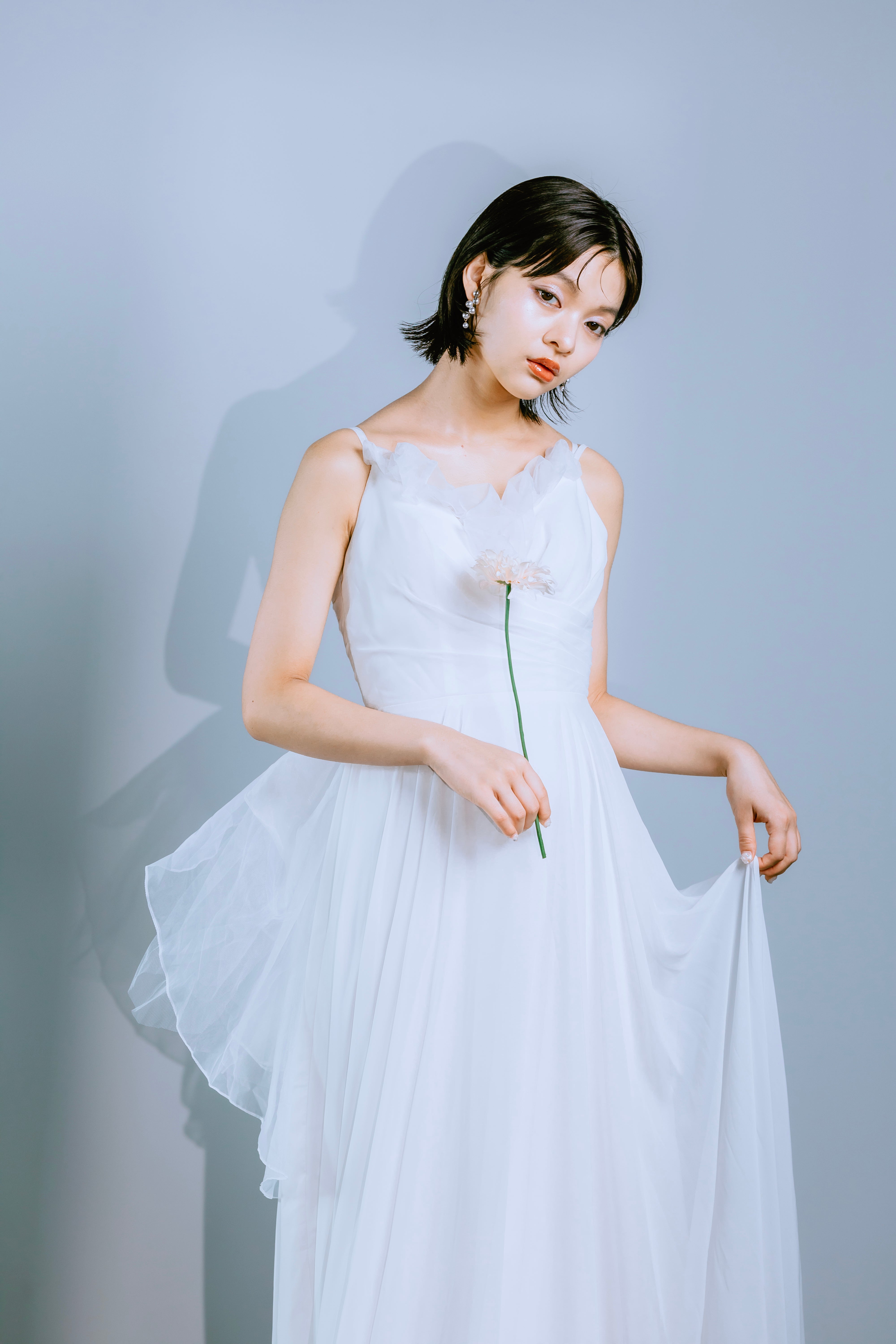 back frill dress