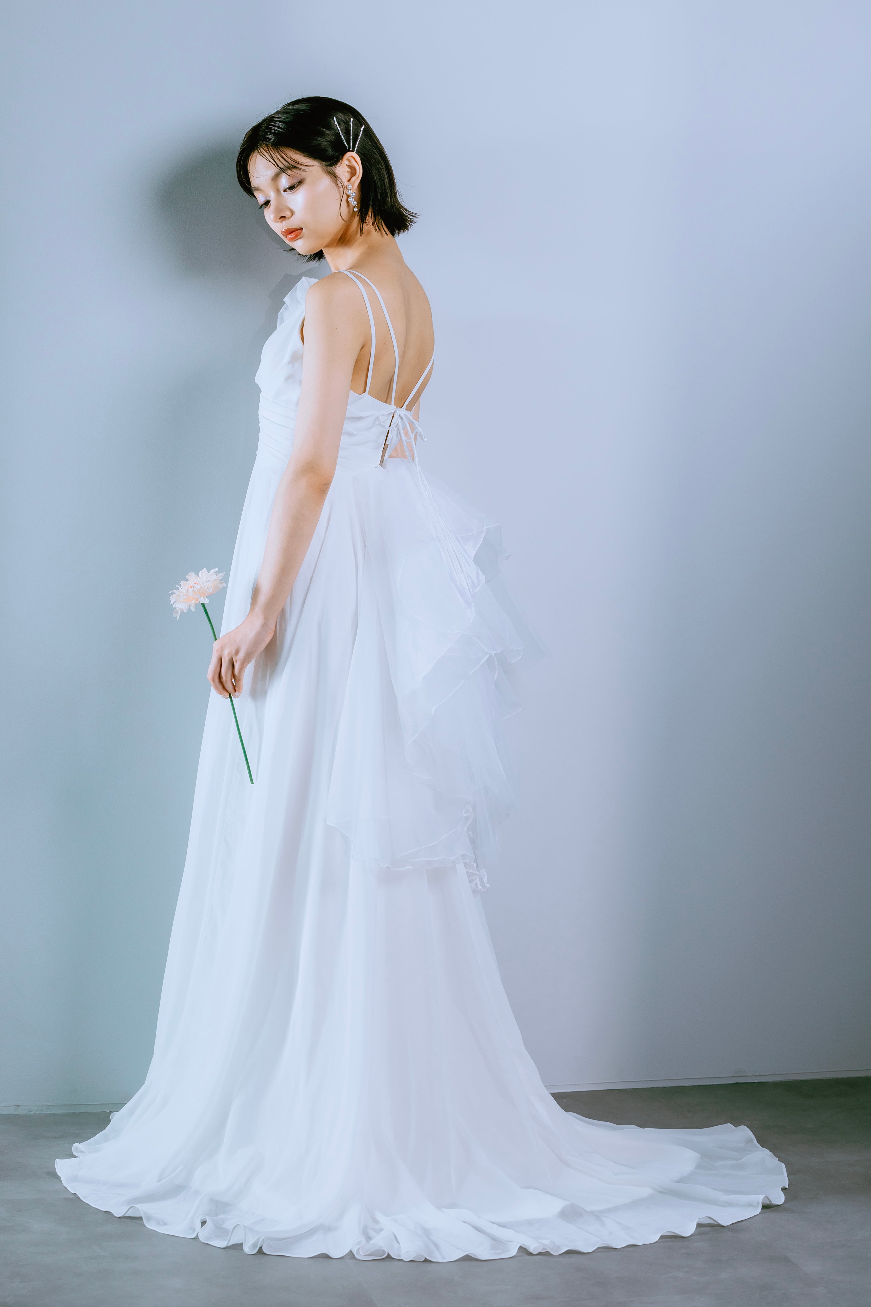 back frill dress